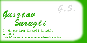gusztav surugli business card